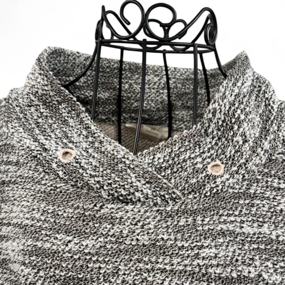 LOFT Gray Marled Turtleneck Sweater
